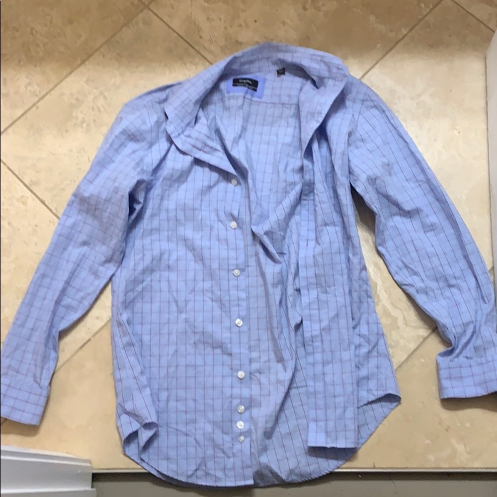 Esquire Dress Shirt Blue Men’s 32/33 15.5